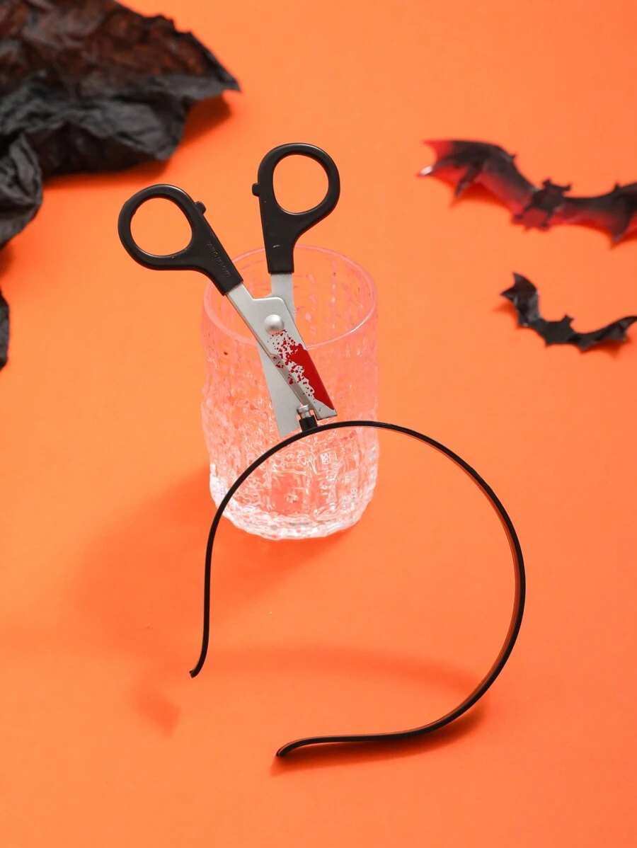 1pc Unisex Funny Halloween Headband Halloween - Black and White - View 1