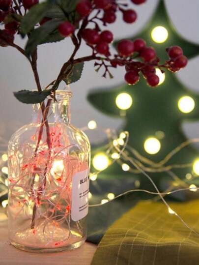 Fio Fada Cordão Luz Leds Díodo Emissor De Luz Segurança Leds 2 Metros Reutilizável Decoração