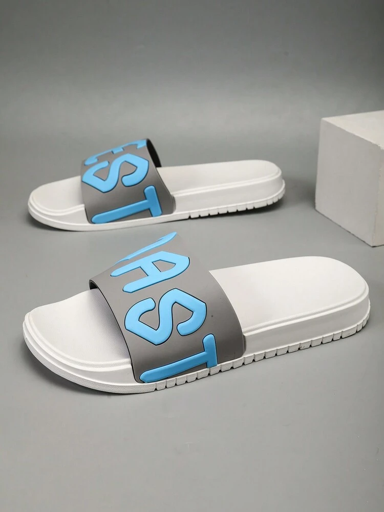 Pantuflas casuales para hombres con suela gruesa y antideslizante, adecuadas para adolescentes, uso casual de verano/deportivo al aire libre/viajes de vacaciones/regalos de graduación/accesorios de vestir para cumpleaños - Azul - Añade 3