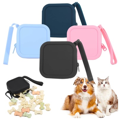 1pc Silicone Pet Snack Bag, Bolsa de Treinamento Portátil Para Viagem Dog Outing Dog Stuff