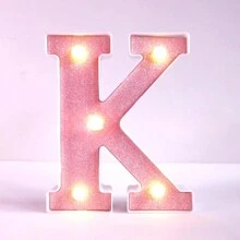 1pc 6.3inch Creative Pink Luminous A-Z Letter Light,Number Shape Light,Battery Powered Alphabet Light, Home Decor Letter Lamp,Room Decor Letter Shape Night Light,Bedroom Decor, Wedding Decor, Party Decor, Birthday Decor,Home Desktop Decoration Alphabet Light,Valentine's Day Decorative Lights