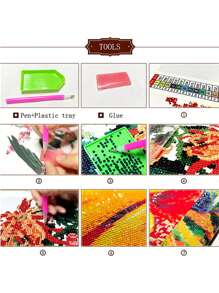 1 Conjunto Pmma Diy Diamante Moderno Padrão De Gato Pintura Diy Diamond Sem Moldura Para Casa