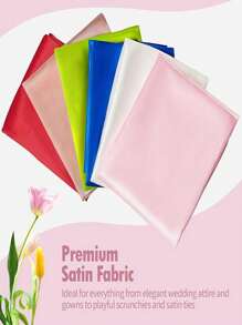 1 pieza de tela de satén de unicolor apta para coser vestidos, cheongsam, ropa de boda y celebración - Oro rosa - Ver 6
