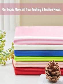 1 pieza de tela de satén de unicolor apta para coser vestidos, cheongsam, ropa de boda y celebración - Oro rosa - Ver 5
