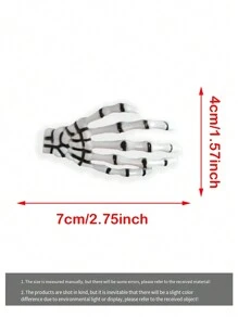 8pcs Halloween Ghost Hand Hair Clips, Dark Punk Exaggerated Hair Accessories, Skeleton Hand Hair Clips, For Halloween Party