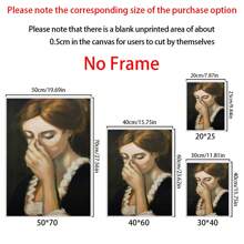 2pcs Unframed Funny Bathroom Canvas Wall Art, Lady Classical Painting Vintage Wall Art, Toilet Humor Bathroom Wall Decor, Funny Bathroom Decor, Vintage Midcentury Style Poster Print Wall Decor, Bathroom Decor Wall Art Gifts Birthday Graduation