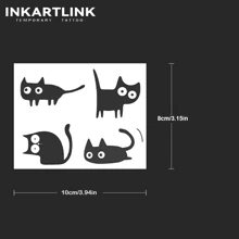 INKARTLINK Innovative Tattoo Technology, Semi-Permanent Tattoo, Realistic Tattoo, Cute Cats, Heart-Touching Tattoo, Temporary Tattoo, Waterproof, Authentic Tattoo Look, Niche Design Tattoo, Fruity Tattoo, Botanical Tattoo