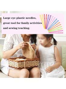 10PCS Plastic Sewing Needles,Large Eye Plastic Yarn Needles For Kids,7cm/2.76inch Plastic Needles For Yarn And Craft Plastic Embroidery Needle For DIY Sewing Handmade Crafts,Sewing Kit,Sewing,Kids Crafts,Sewing Crafts,Knitting Kit For Kids,Children Crafts,Knitting Needles,Sewing Kit,Knitting,Kids>Knitting,Sewing Kit,Kids Crafts,Girls Crafts,Chopsticks Kids,Punch Needle Yarn - Multicolor - View 4
