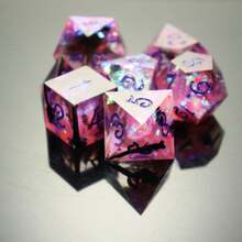 7pcs Resin Colorful Shiny Dice - For Party, Game And Entertainment - Multicolor - View 5