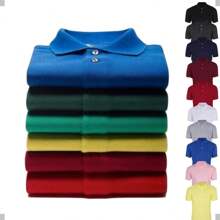 KIT 5 Men's Basic Polo Collar Shirts In Cotton Piquet T-Shirt - 薑色 - 查看 2