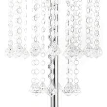 HOHOBLA LOYALHEARTDY-BTG 2pcs Crystal Silver Centerpieces For Tables - 21.9'' Tall Chandelier Centerpiece Flower Vase With Beads, Elegant Centerpiece Table Decorations For Wedding, Banquet, Party Decor[Best Gift For Family&Friends] - 銀色 - 查看 7