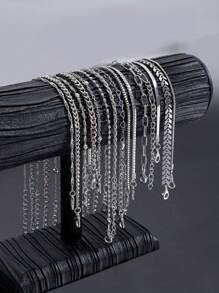 15 件心形链手链套装，女士节日约会日常佩戴配饰，圣诞礼物