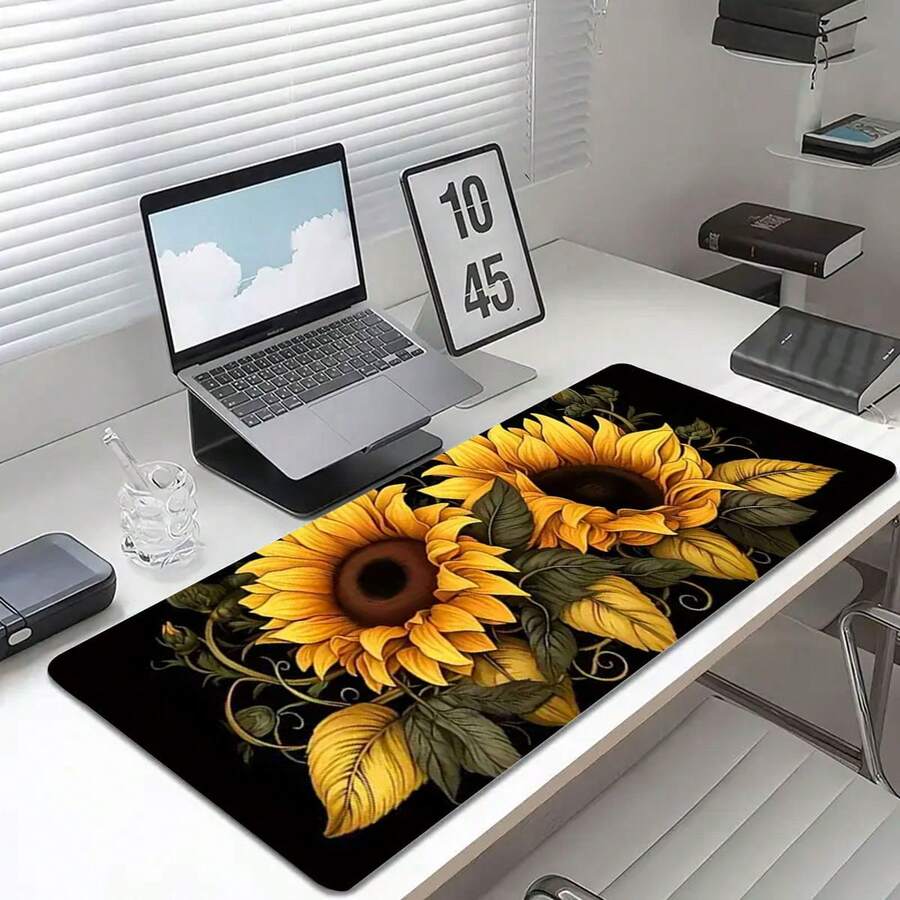 Bàn di chuột chơi game lớn Double Sunflower - Tấm lót bàn bằng cao su chống trượt dày, kéo dài, có các cạnh khâu chính xác, có thể giặt được, hình chữ nhật, dùng cho văn phòng hàng ngày - Nhiều màu 1 - Xem 1