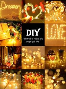 1pc Shiny Star Copper Wire Fairy Lights, 50/100/200/300 LED Beads, 8 Lighting Modes, USB Powered With Remote Control, Suitable For Wedding, Party, Home, Christmas Decor - Energy Efficient And Versatile - Multicolor - View 7