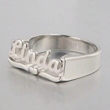 Customized Personalized Name Euromerican Style Rapper Lace Ring, Ideal For Father's Day, Mother's Day, Valentine's Day, Birthday, Anniversary For Birthdays, For Daily Wear, For Prom, For Mother's Day, For Valentine's Day, For Graduation, For Weddings, For Father's Day, For Party