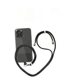 2PCS 1.5meter Universal Crossbody Nylon Patch Phone Lanyards Rope Mobile Phone Strap Lanyar,Crossbody Nylon Patch Phone Lanyards Rope Mobile Phone Strap Lanyard,Mobile Phone Hanging Rope, Neck Hanging Rope Can Be Crossed, Backed, Retractable, And Adjustable - Black and White - View 6