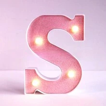 1pc 6.3inch Creative Pink Luminous A-Z Letter Light,Number Shape Light,Battery Powered Alphabet Light, Home Decor Letter Lamp,Room Decor Letter Shape Night Light,Bedroom Decor, Wedding Decor, Party Decor, Birthday Decor,Home Desktop Decoration Alphabet Light,Valentine's Day Decorative Lights