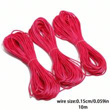 3 paquets de 33 yards de cordon en satin de soie 1,5 mm, cordon en nylon pour la fabrication de bracelets, cordon de queue de rat, cordon en satin, cordon en nylon pour la confection de bijoux, cordon de nouage chinois, cordons pour bracelets, fournitures de tricot fait main