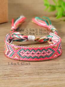 1 chiếc vòng tay bện phong cách Bohemian nhiều màu sắc, thích hợp cho phụ nữ và các cặp đôi đeo hàng ngày - Nhiều màu - Xem 15
