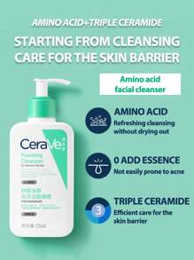CeraVe [迷你尺寸]保濕潔面慕斯 30ml*5/150ml，適合中性至油性肌膚，含 3 種必需神經醯胺、菸鹼醯胺和玻尿酸，溫和清潔並去除油脂而不損害皮膚屏障 - 30ml*5/150ml - 查看 3