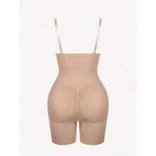 Strengthen Black High Waisted Shapewear With Bra Clips Tight Fit - 黑色 - 查看 5