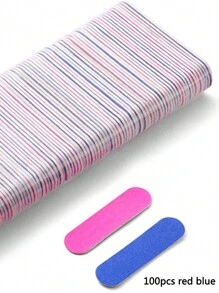 50/100片双面迷你指甲抛光块锉刀修整器打磨抛光指甲抛光板专业工具 - 彩色 - 查看 25