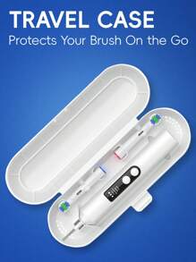 Smart Wireless Charging Electric Toothbrush, 4 Cleaning Modes USB Rechargeable Electric Powered Toothbrushes With 2-Min Timer, LED Indicator, Travel Case & 2 Brush Heads, Compatible With OralB Electric Toothbrush Heads - Multicolor - View 5