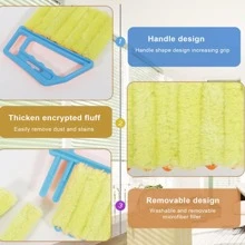 1/2pcs Handheld Window Cleaning Brush, Dual-Sided Window Tracks And Sill Cleaner, Blinds Duster, Crevice Cleaning Tool - Multicolor - View 6