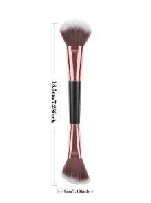 3pcs/Set Double-Ended Multi-Functional Makeup Brush Set, Including Highlighter Brush, Blush Brush, Contour Brush, Foundation Brush, Powder Brush - Double-Headed Brushes - Multicolor - View 9