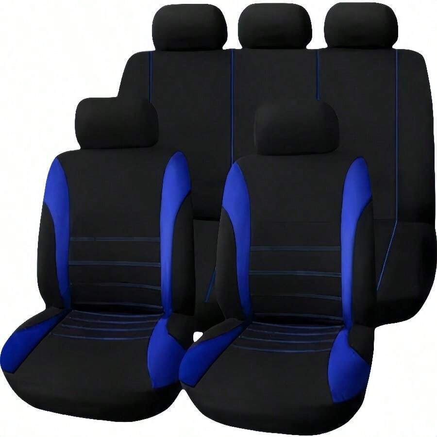 Juego De Fundas Para Asientos De Auto 10 Pcs, Universal - Azul - Ver 1