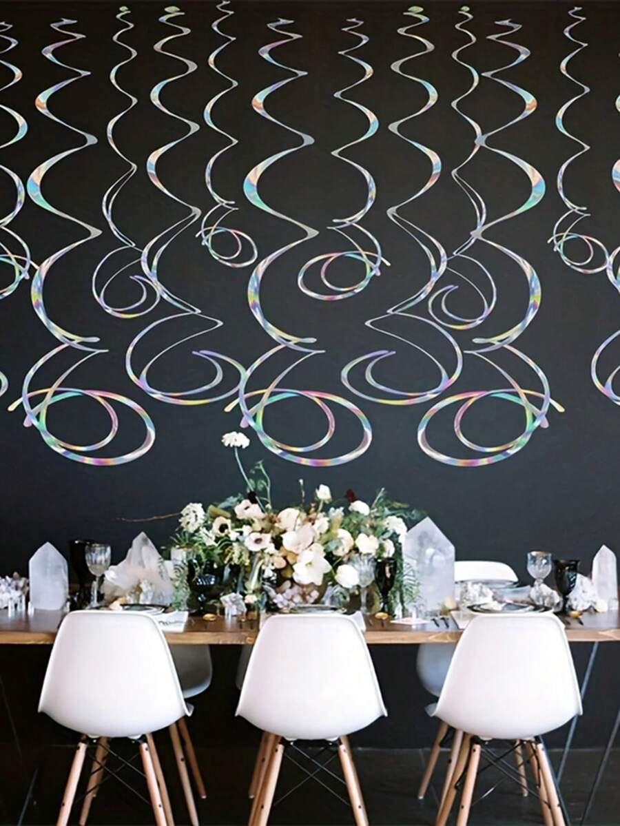 2pcs Birthday Party Decorations, Spiral Hanging Ornaments, Holiday