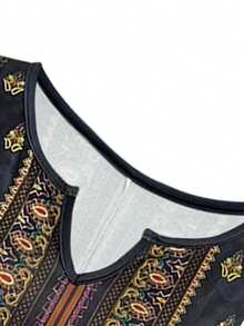 Đầm dáng ôm thanh lịch, thường ngày, họa tiết hoa cổ điển Pelis dành cho nữ, thích hợp cho mùa thu/đông, màu đen xuân. - màu đen - Xem 6