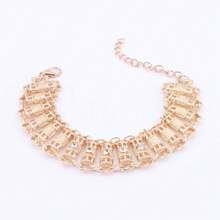 1 Set Middle Eastern Gold Plated Crystal Necklace, Bracelet, Earrings, Ring Jewelry Set, Suitable For Women's Wedding, Party Wear, Gift
