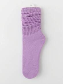 6 Pairs Candy Color Slouch Socks, Simple & Comfortable Mid-Calf Socks, Women Autumn Stockings And Socks - Multicolor - View 7