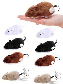 Juguete de ratón de peluche con diseño aleatorio de cuerda para gatos amantes de los gatos y mamás de gatos, juguete para perseguir gatos amantes de los gatos y mamás de gatos, juguetes para gatitos, regalo para amantes de perros/gatos y mamás de perros/gatos, juguete de entretenimiento para mascotas, juguetes de interior