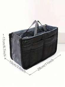 Multi-Function Handheld Storage Bag Organizer Portable Tote Bag Organiser - Black - View 3