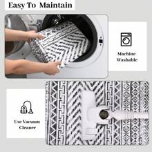 Washable Area Rugs Distressed Printed Carpet Vintage Floral Rug Foldable Decorative Rug Ultra-Thin Non-Slip Carpet For Living Room Bedroom Office