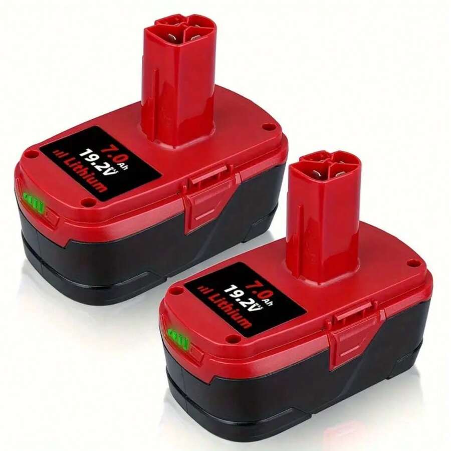 2Packs C3 19.2V 7000mAh Lithium Ion Battery Replacement For Craftsman C3 XCP 11375 130279005 1323903 130211004 11045 315.115410 315.11485 Cordless Power Tools - Đỏ - Xem 1
