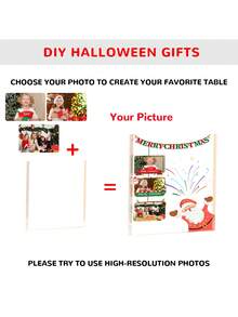 Personalización de fotografía Personalización de fotografía acrílica de Navidad Diseño de colección de fotografías de Papá Noel Personalización de fotografía de estilo divertido de Navidad Decoraciones navideñas personalizadas Regalos de Navidad que se pueden usar para padres e hijos, amigos, hermanos, novias, decoraciones de regalo de Navidad personalizadas Recuerdos de Navidad - Papá Noel - Ver 12