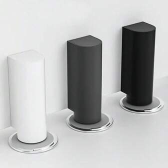 1 pezzo Fermo porta magnetico grigio nero senza chiodi, fissaggio porta con ventosa senza foratura