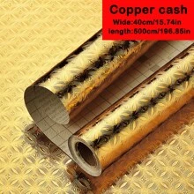 3m/5m Gold/Silver Aluminum Foil Self-Adhesive Wall Sticker For Kitchen Stove Backsplash, Waterproof, Moisture-Proof, Oil-Proof, Fireproof, Heat Resistant, Trimmable Wall Protector Paper