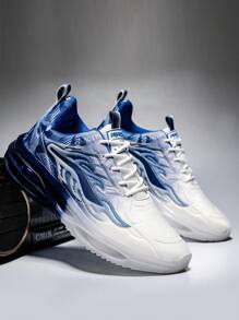 Herren neue Farbverlauf Mesh atmungsaktive Lässig Sportschuhe, Luftpolster stoßabsorbierende Laufschuhe, Mode vielseitige Schuhe für den Street-Style
