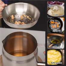 Nồi lọc dầu đa năng dung tích lớn bằng thép không gỉ 304, dùng để lọc dầu ăn, hứng mỡ thịt xông khói, có lưới lọc, thích hợp cho rổ chiên nhà bếp, nồi lọc dầu 3 trong 1 dùng cho nồi chiên ngập dầu. - Bạc - Xem 7