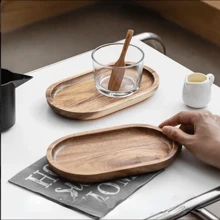 1pc Grote serveerschaal van palissanderhout, multifunctioneel voor dessert, ontbijt, sushi, gebakken goederen, snacks, fruit, geschikt voor thuiskeuken, restaurant, bakkerij, patisserie, keukenbenodigdheden, verschillende vakantiedessertdisplays