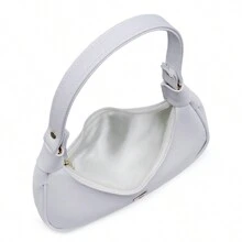 Women's Half Moon Tote Shoulder Bag Small Sophisticated - 白色 - 查看 6
