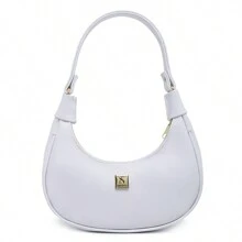 Women's Half Moon Tote Shoulder Bag Small Sophisticated - 白色 - 查看 1