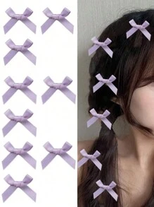 9 件女士发饰套装包括多色丝带蝴蝶迷你发夹、时尚可爱发夹、优雅蕾丝发夹、芭蕾风格 Y2k 仙女发饰蝴蝶结配饰 - 彩色 - 查看 6