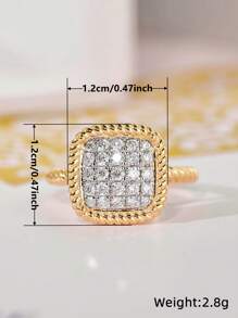 1 PC Fashion Cubic Zirconia Ring For Women For Wedding Engagement Party Jewelry Valentine's Day Gift
