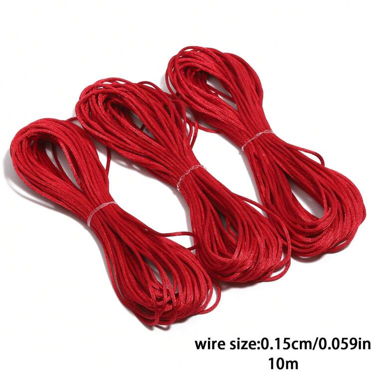 3 捆 33 码丝缎绳 1.5 毫米尼龙绳用于制作手链 鼠尾绳缎绳尼龙绳用于制作珠宝 中国结绳用于手链手工编织绳用品 - Cord - 查看 19