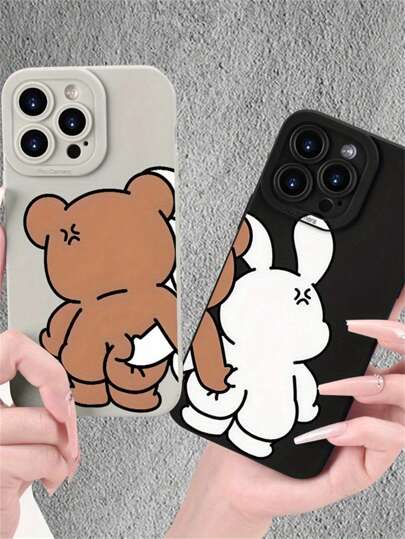 Cute Creative, Simple, Stylish, Fun, Butt Grabbing Print, Couples Friendly, Personalized, Fashionable, Matte Textured, Phone Case, Compatible With IPhone 15 14 13 12 11 XS XR X 7 8 Plus Pro Max Mini (Gift For Friends, Family)